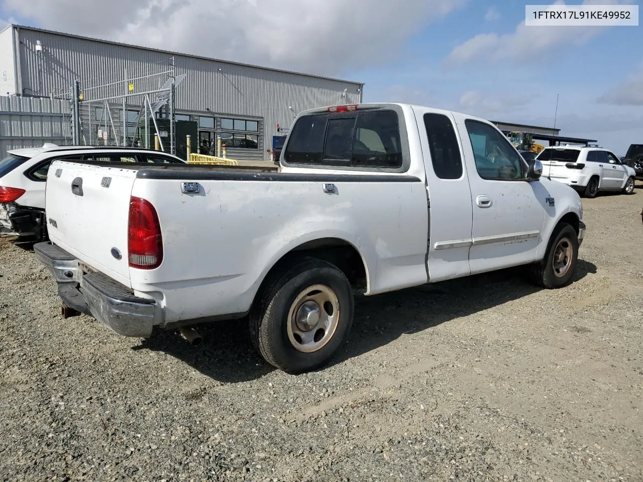 2001 Ford F150 VIN: 1FTRX17L91KE49952 Lot: 78624024