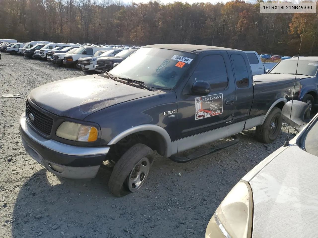 2001 Ford F150 VIN: 1FTRX18L21NB49330 Lot: 78865394