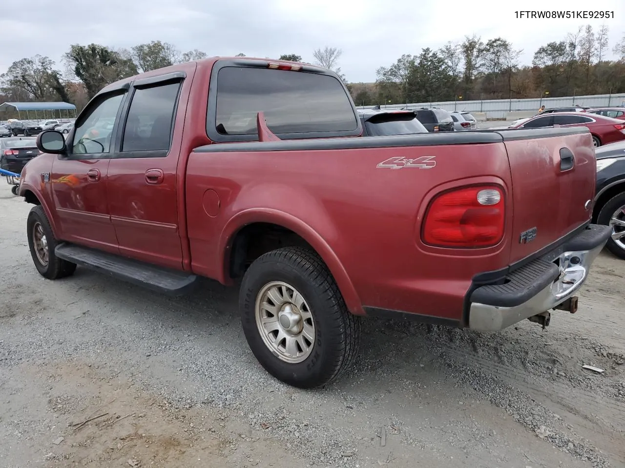 2001 Ford F150 Supercrew VIN: 1FTRW08W51KE92951 Lot: 78871504