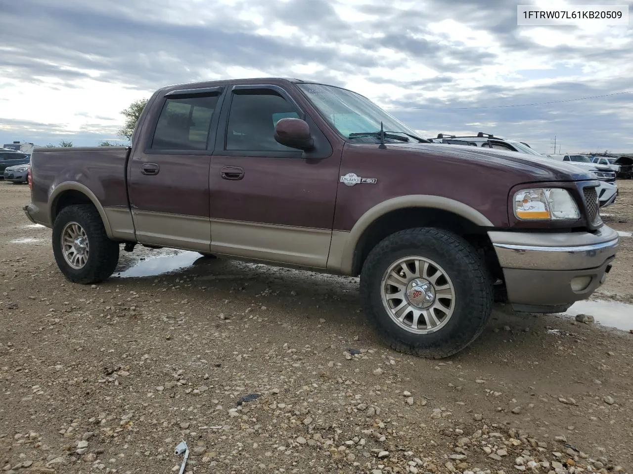 2001 Ford F150 Supercrew VIN: 1FTRW07L61KB20509 Lot: 79057164