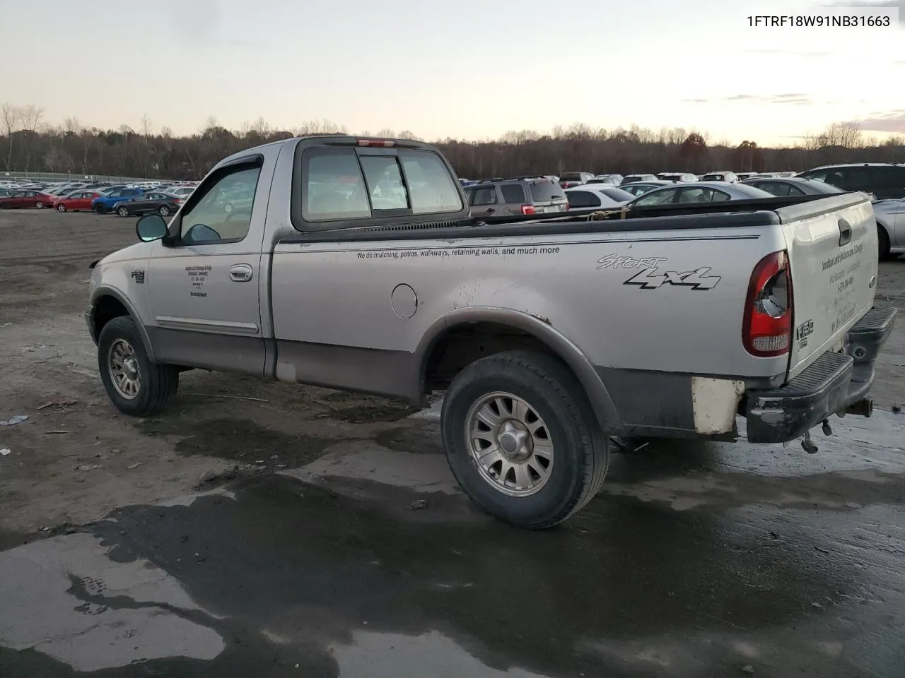 2001 Ford F150 VIN: 1FTRF18W91NB31663 Lot: 79085024