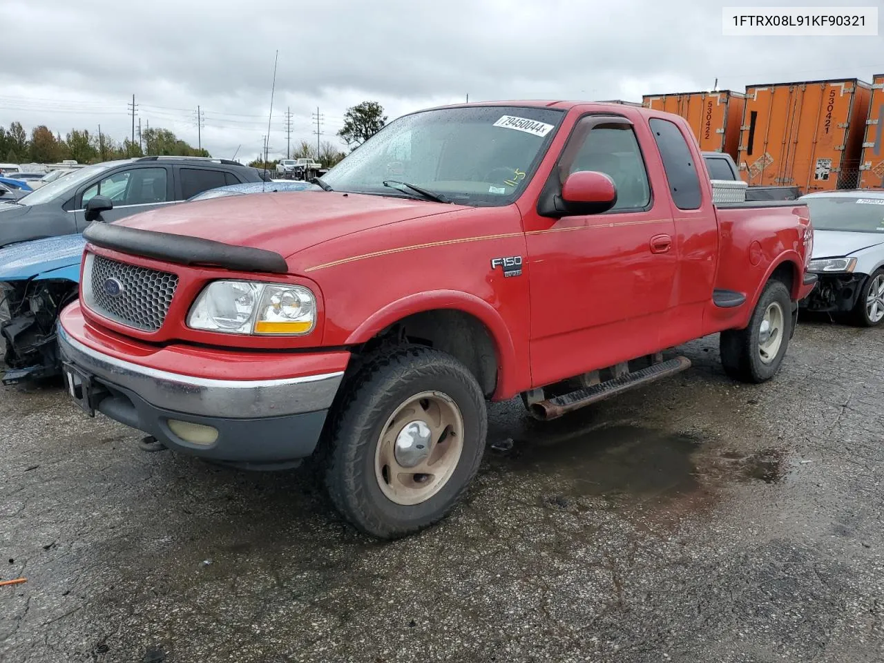 2001 Ford F150 VIN: 1FTRX08L91KF90321 Lot: 79450044