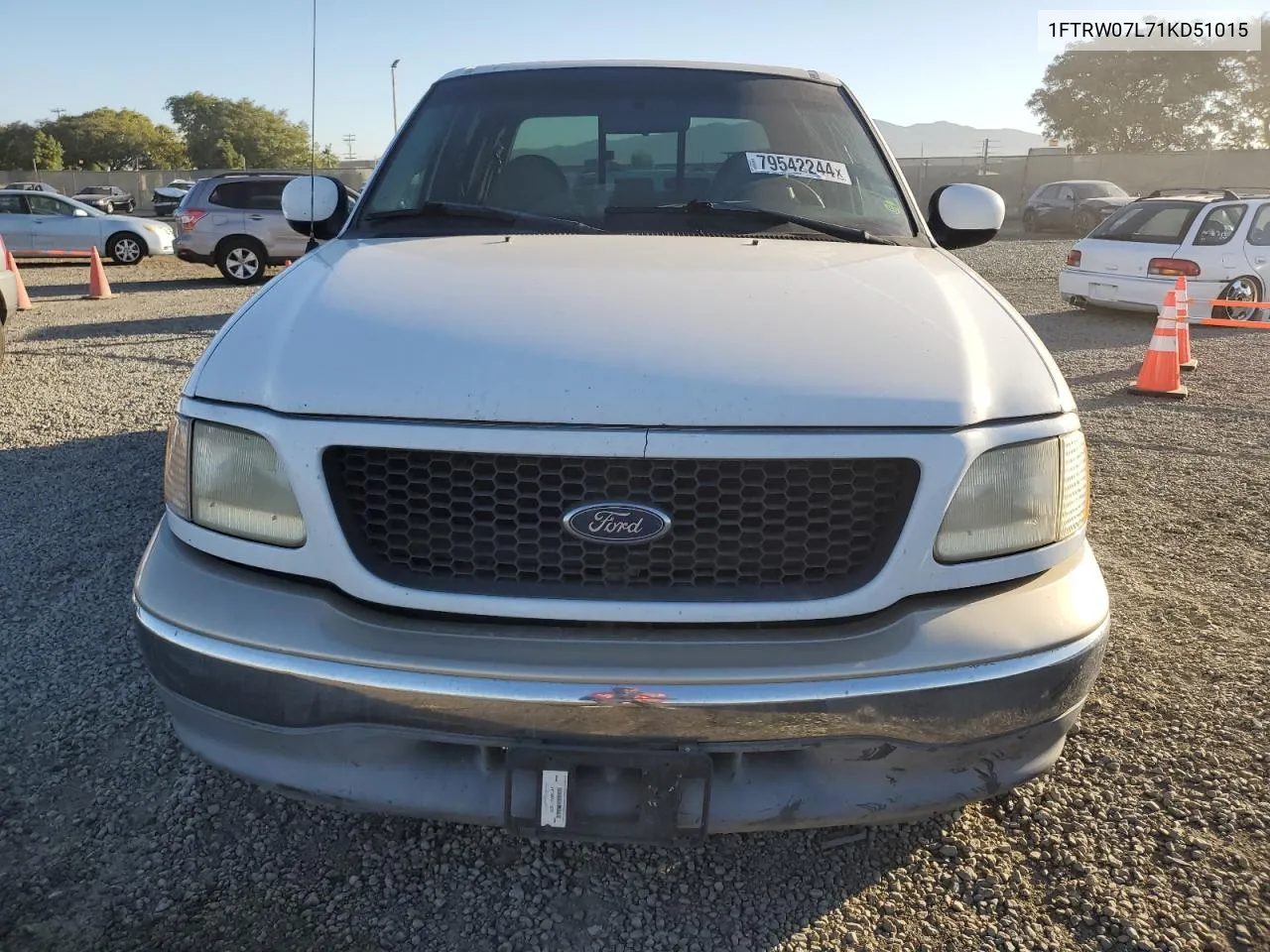 2001 Ford F150 Supercrew VIN: 1FTRW07L71KD51015 Lot: 79542244