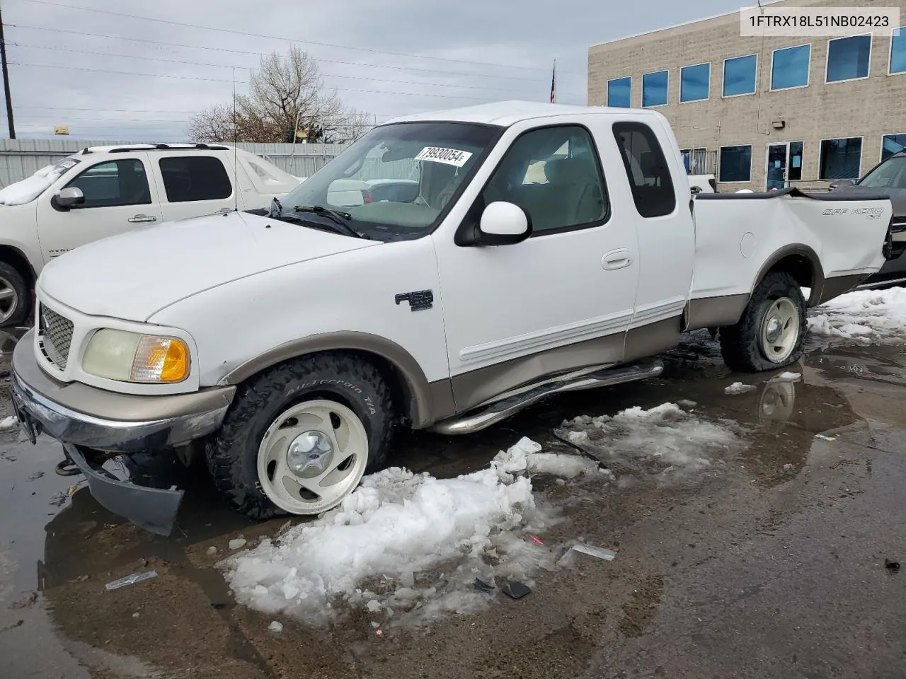 2001 Ford F150 VIN: 1FTRX18L51NB02423 Lot: 79930054