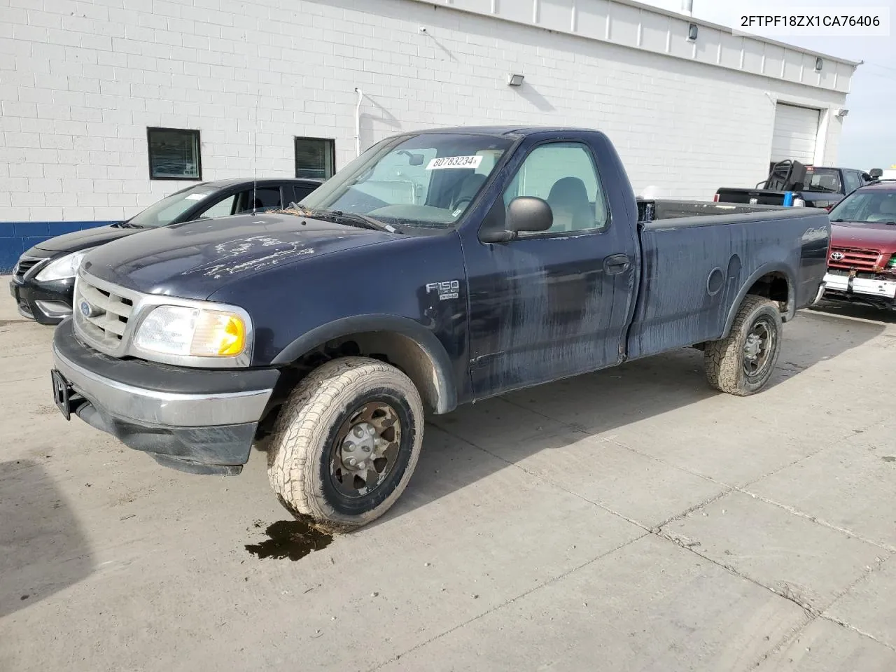 2001 Ford F150 VIN: 2FTPF18ZX1CA76406 Lot: 80783234