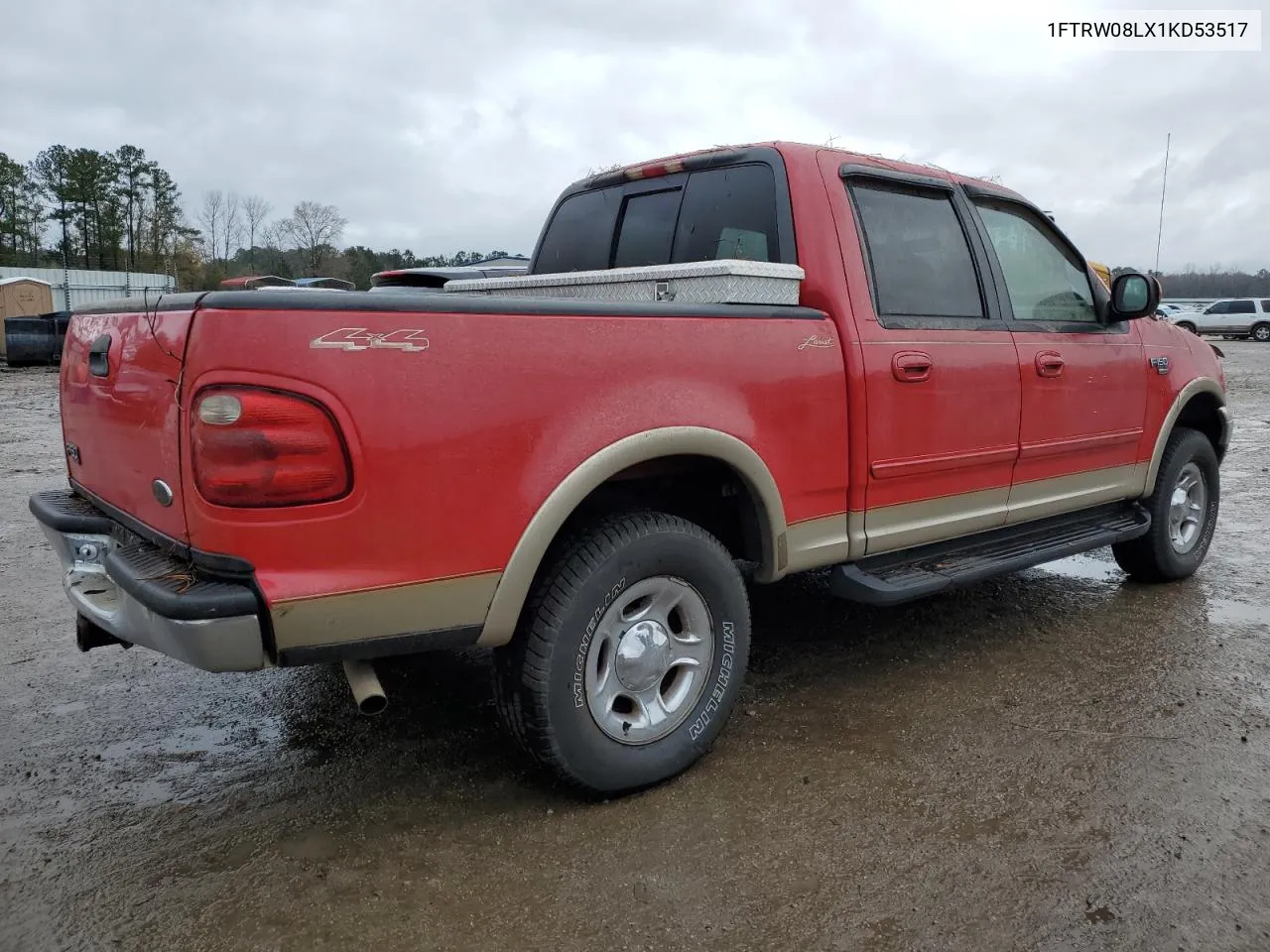 2001 Ford F150 Supercrew VIN: 1FTRW08LX1KD53517 Lot: 82248473