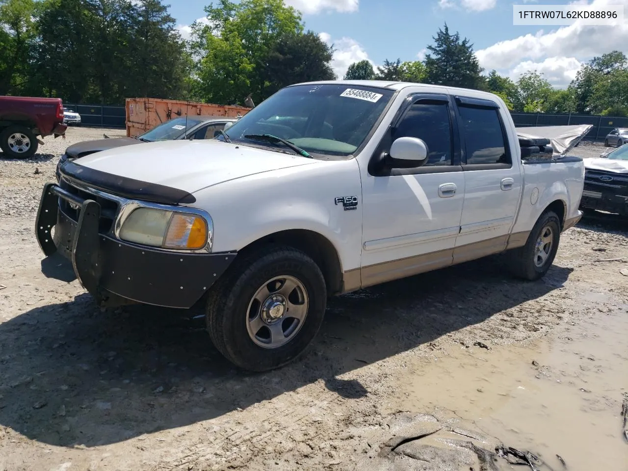 2002 Ford F150 Supercrew VIN: 1FTRW07L62KD88896 Lot: 55488884