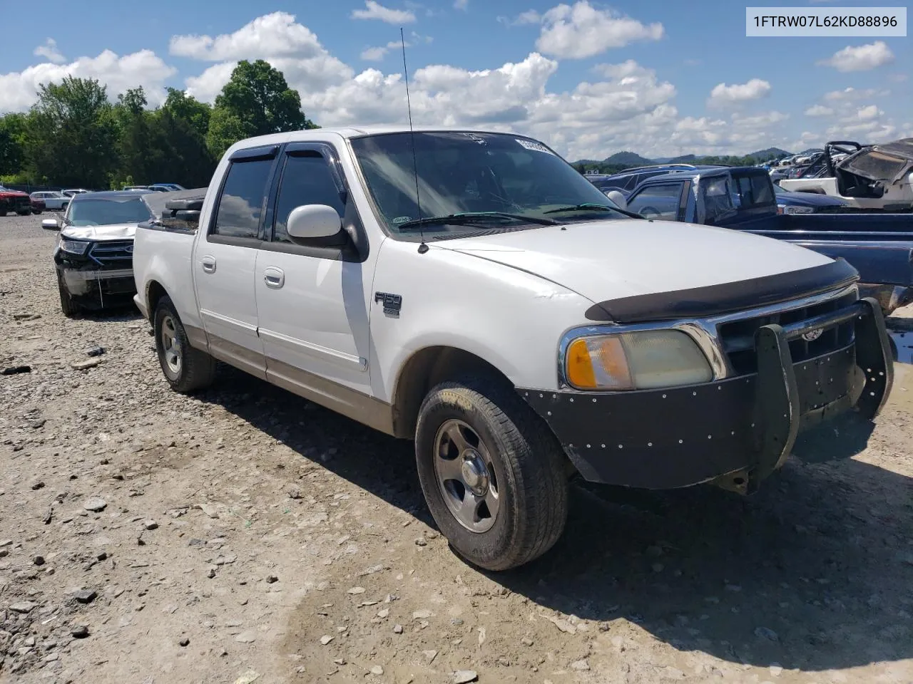 2002 Ford F150 Supercrew VIN: 1FTRW07L62KD88896 Lot: 55488884