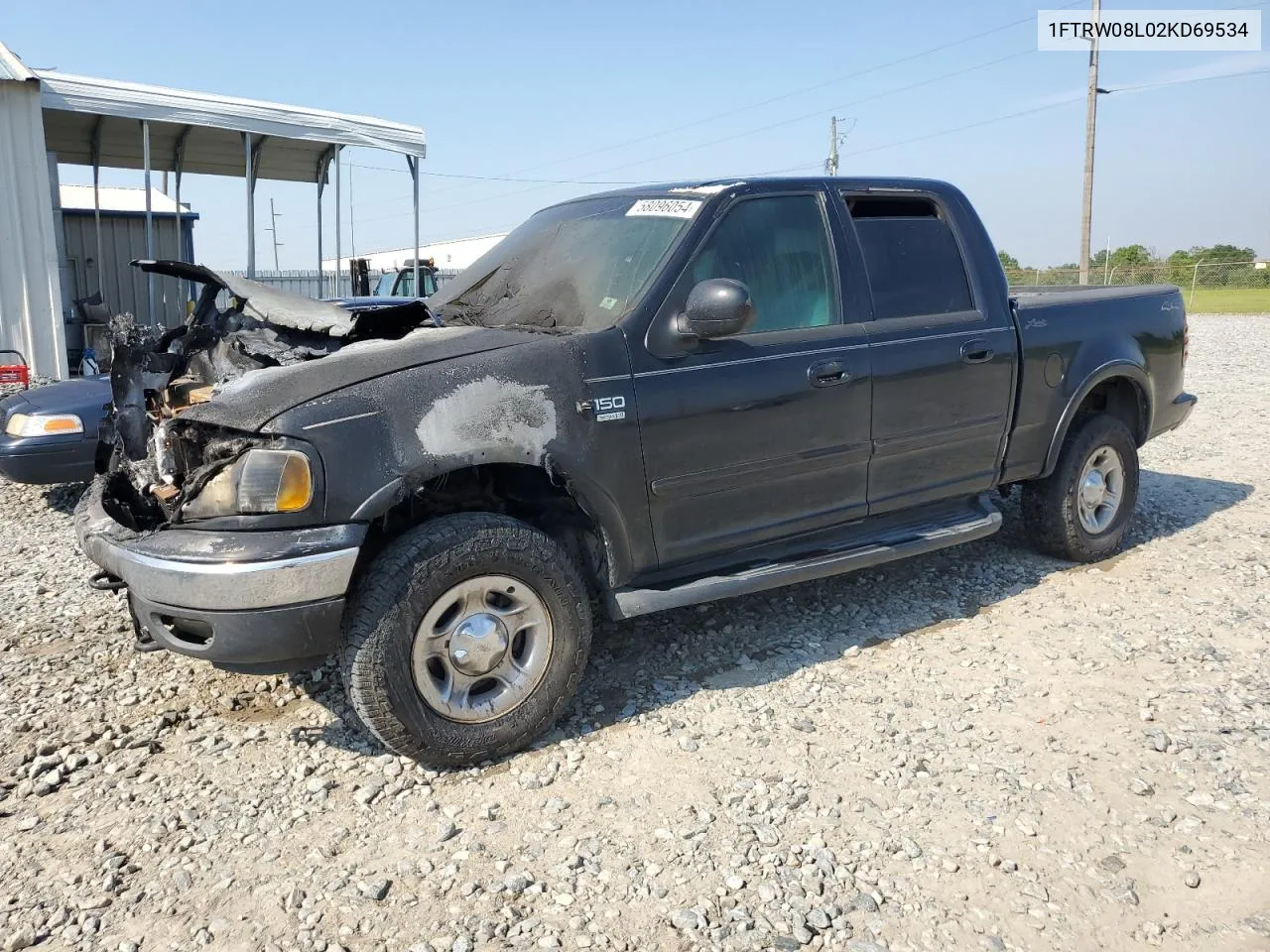 2002 Ford F150 Supercrew VIN: 1FTRW08L02KD69534 Lot: 58096054