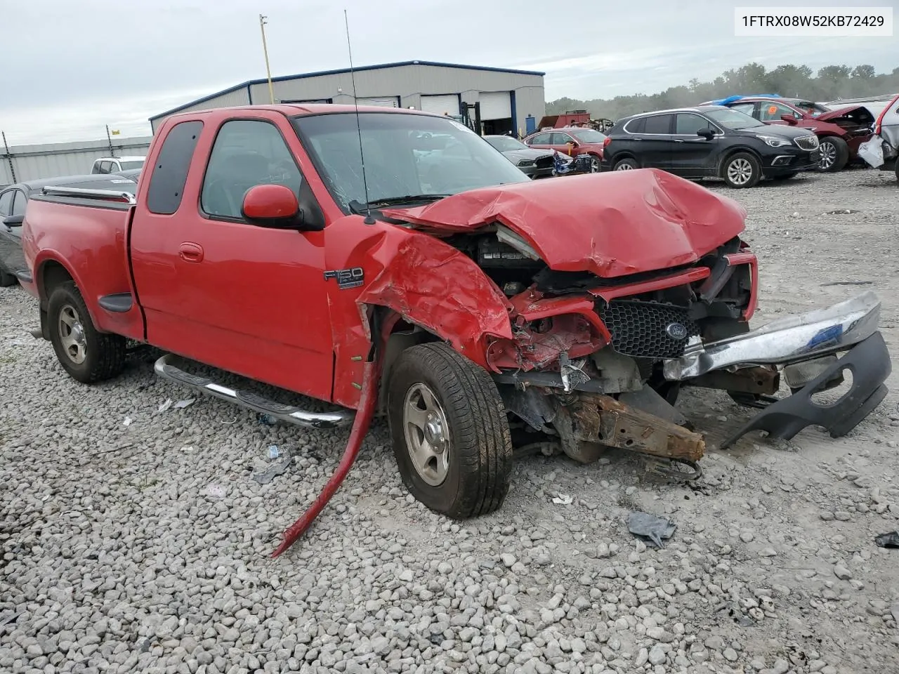 2002 Ford F150 VIN: 1FTRX08W52KB72429 Lot: 61102924