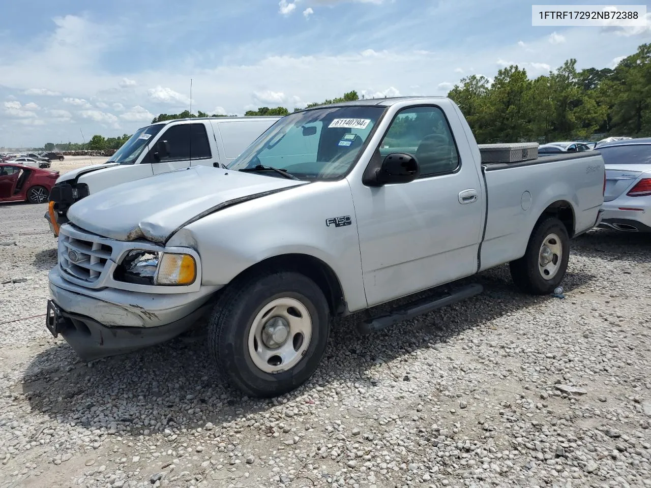 2002 Ford F150 VIN: 1FTRF17292NB72388 Lot: 61140794