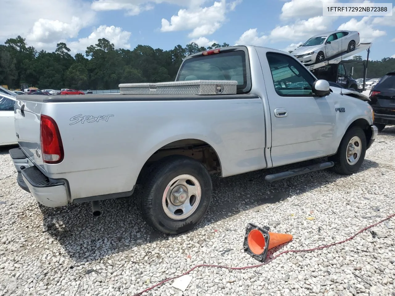 2002 Ford F150 VIN: 1FTRF17292NB72388 Lot: 61140794