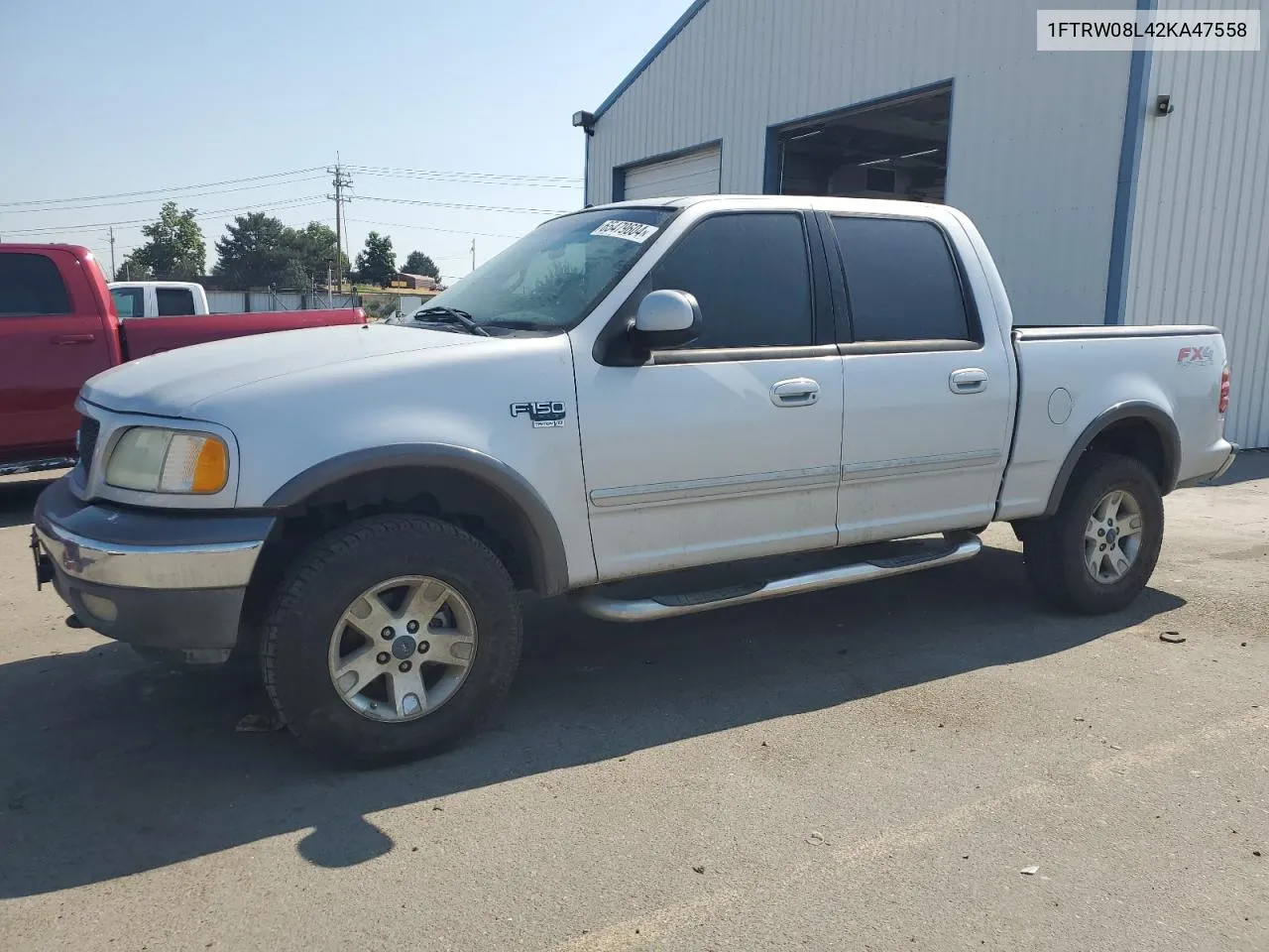 2002 Ford F150 Supercrew VIN: 1FTRW08L42KA47558 Lot: 65479604