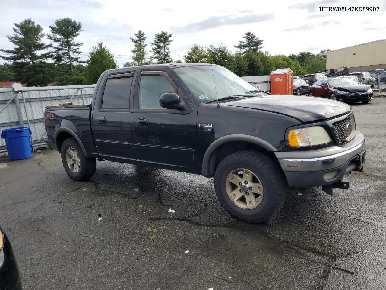 2002 Ford F150 Supercrew VIN: 1FTRW08L42KD89902 Lot: 67503434