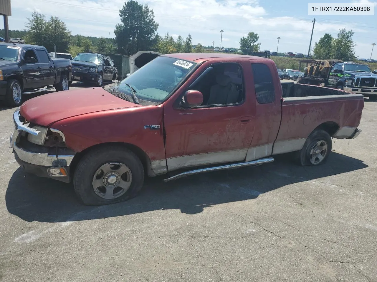 2002 Ford F150 VIN: 1FTRX17222KA60398 Lot: 68436074