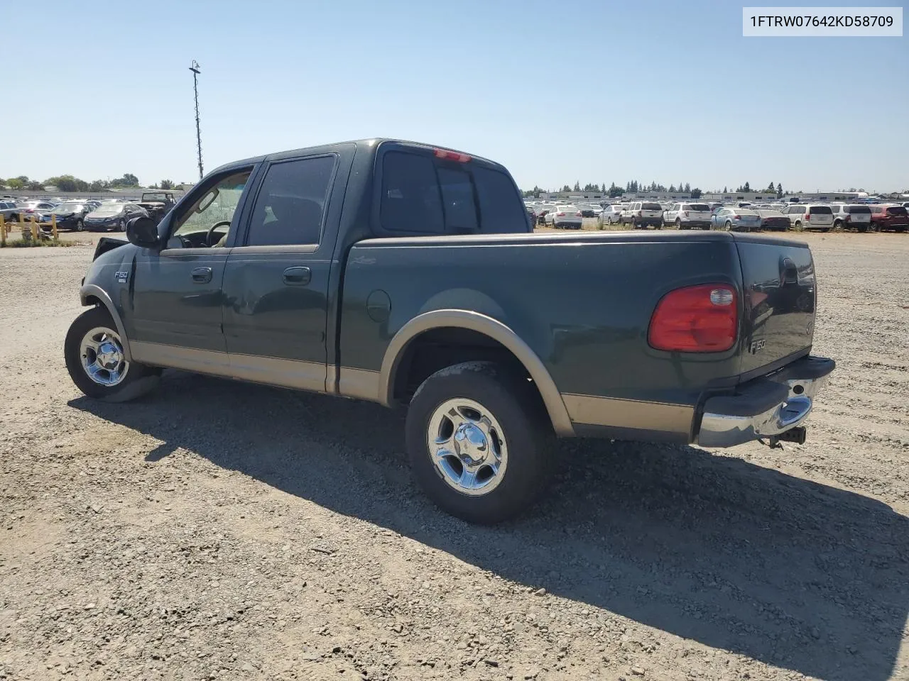 2002 Ford F150 Supercrew VIN: 1FTRW07642KD58709 Lot: 69243374