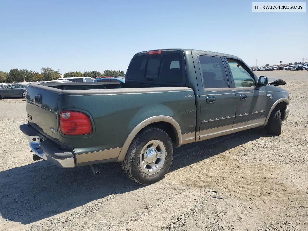 2002 Ford F150 Supercrew VIN: 1FTRW07642KD58709 Lot: 69243374