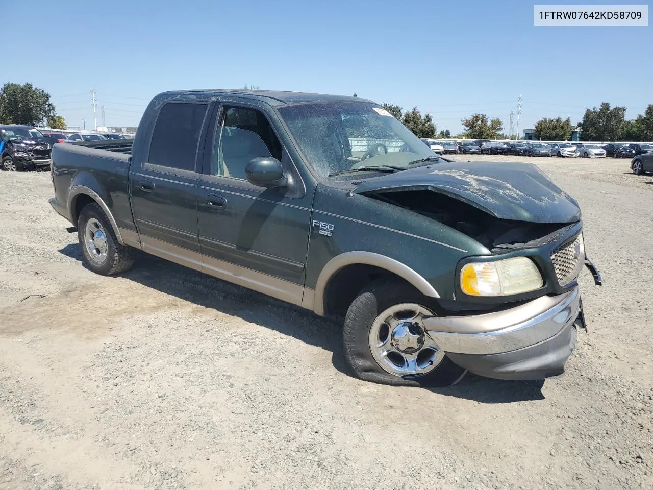 2002 Ford F150 Supercrew VIN: 1FTRW07642KD58709 Lot: 69243374