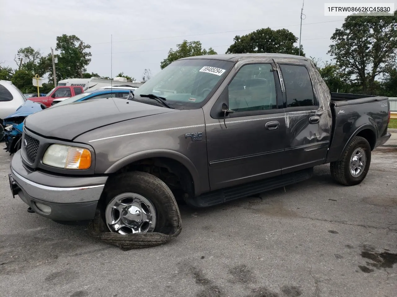 2002 Ford F150 Supercrew VIN: 1FTRW08662KC45830 Lot: 69485294