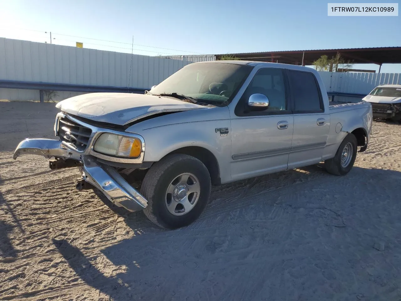 2002 Ford F150 Supercrew VIN: 1FTRW07L12KC10989 Lot: 69720154