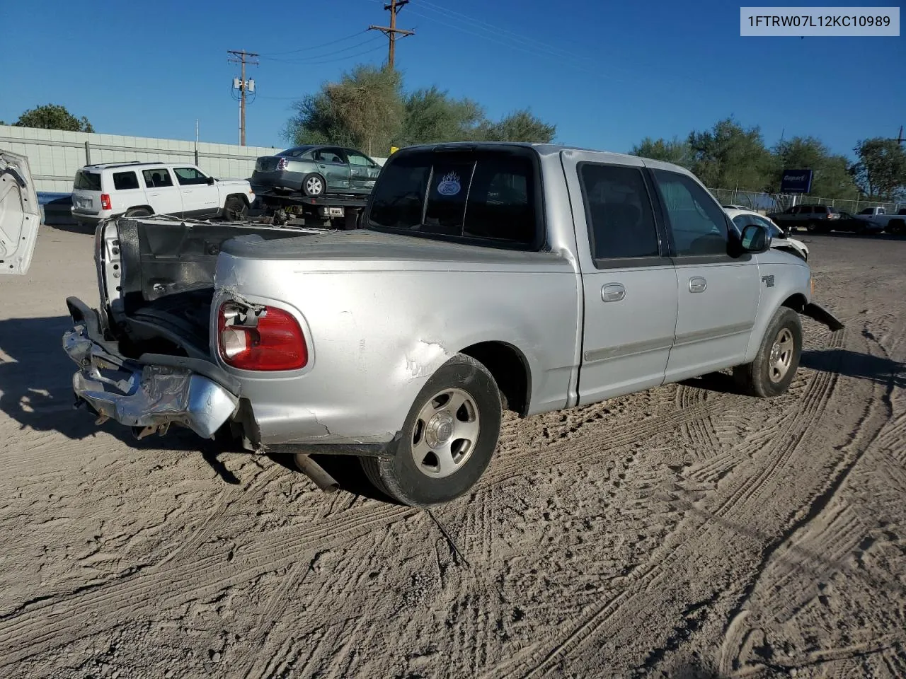 2002 Ford F150 Supercrew VIN: 1FTRW07L12KC10989 Lot: 69720154