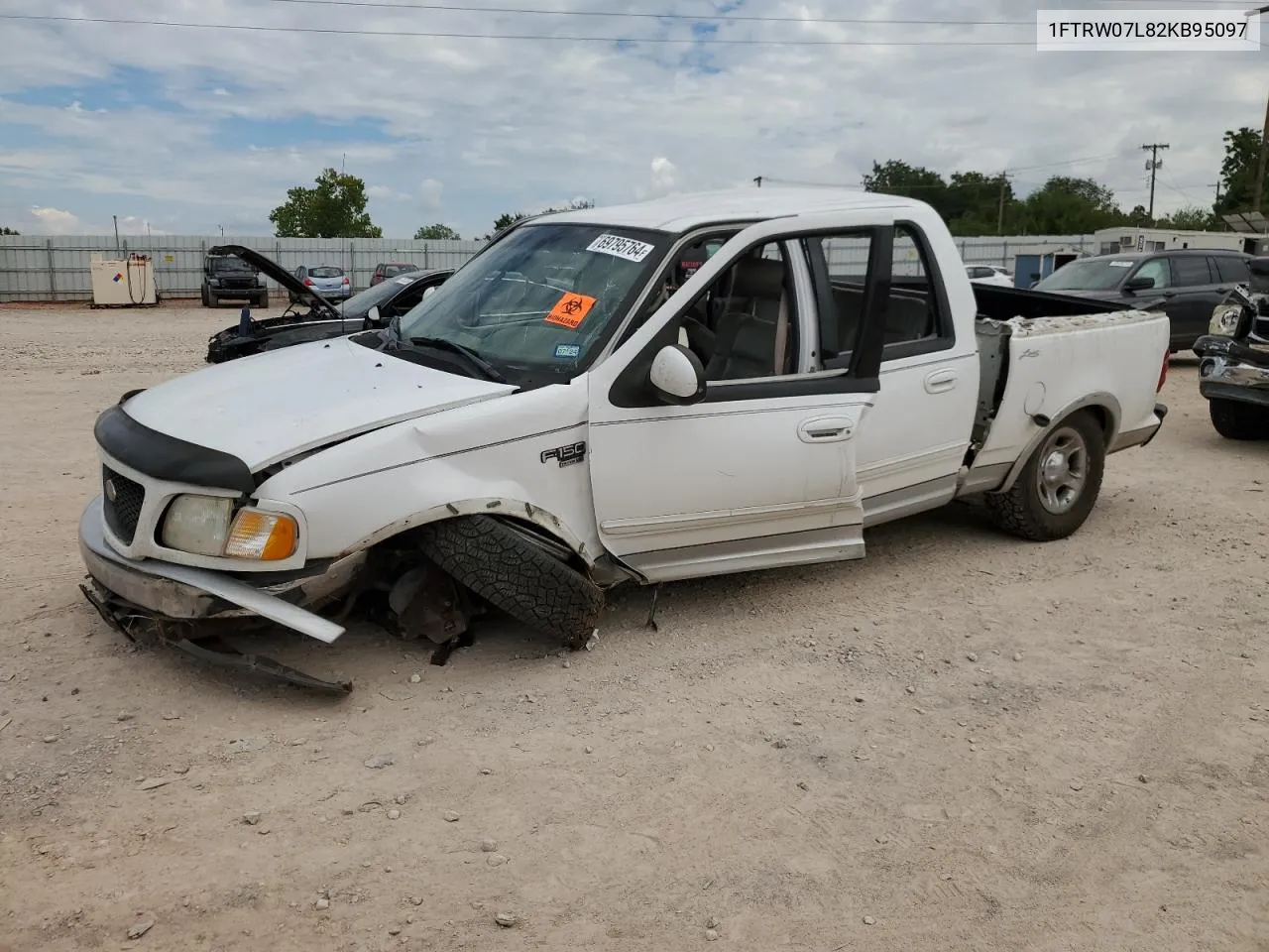 2002 Ford F150 Supercrew VIN: 1FTRW07L82KB95097 Lot: 69795764