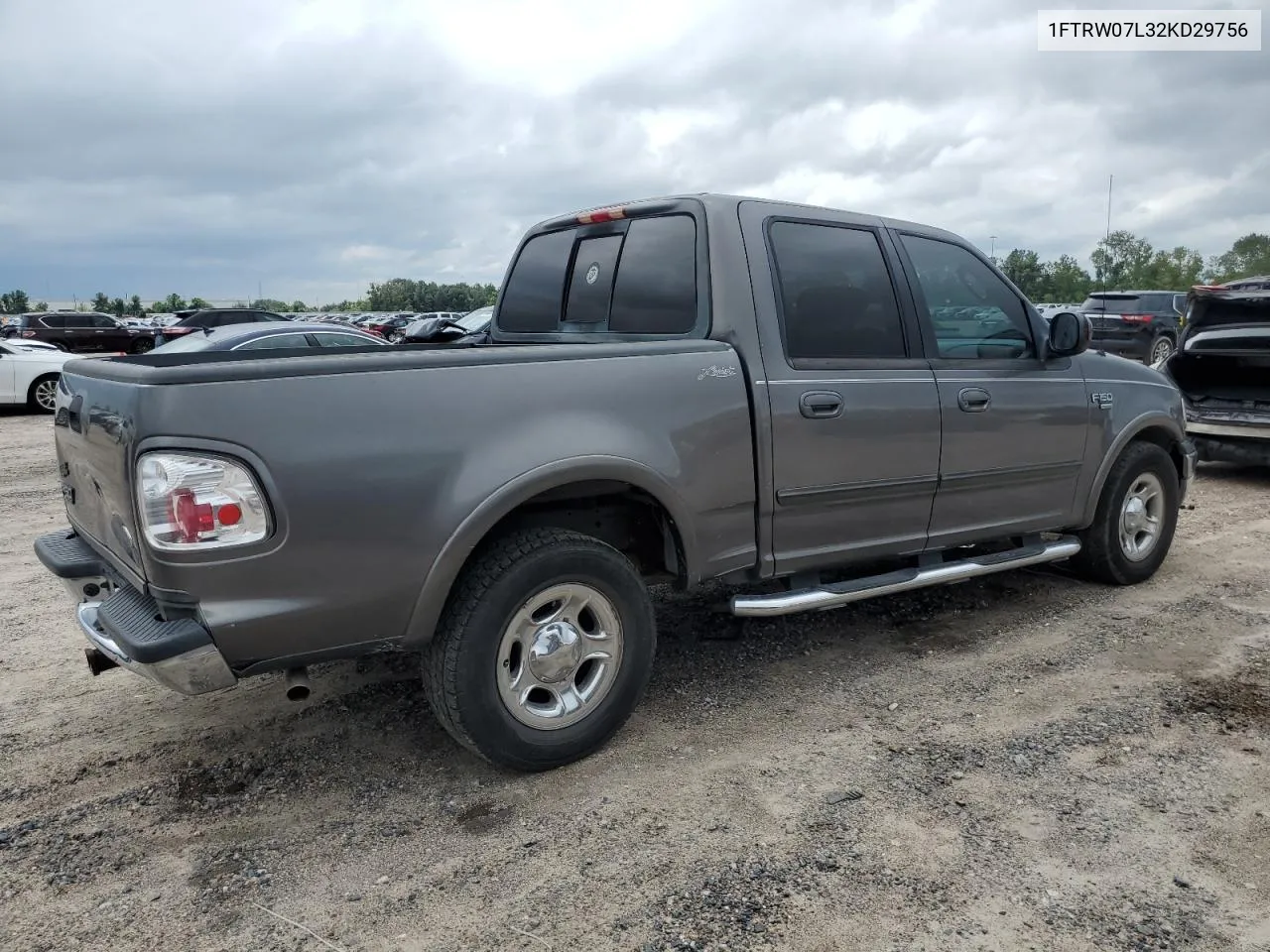 2002 Ford F150 Supercrew VIN: 1FTRW07L32KD29756 Lot: 69887294