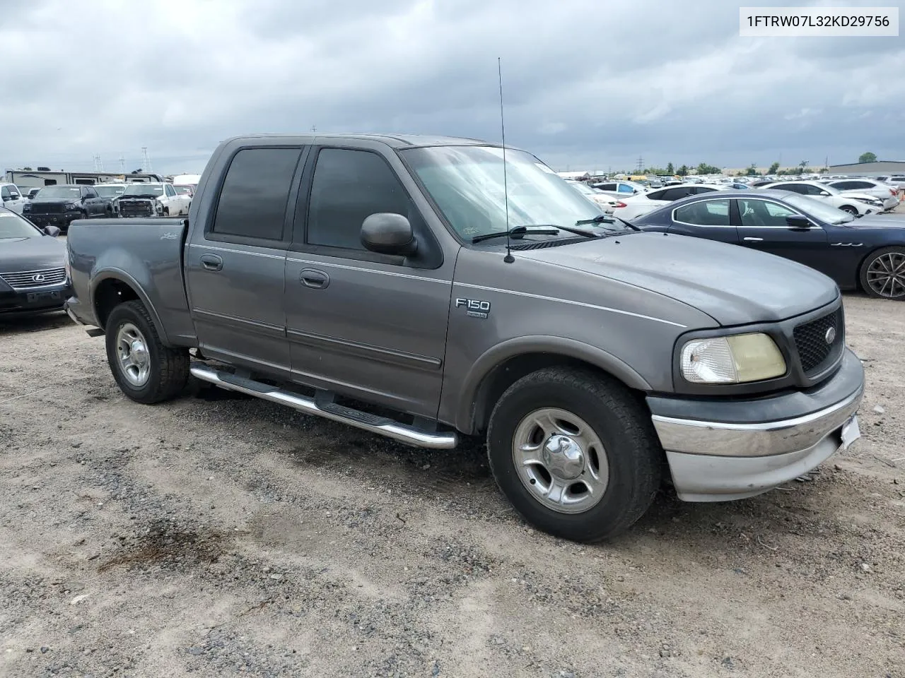 2002 Ford F150 Supercrew VIN: 1FTRW07L32KD29756 Lot: 69887294