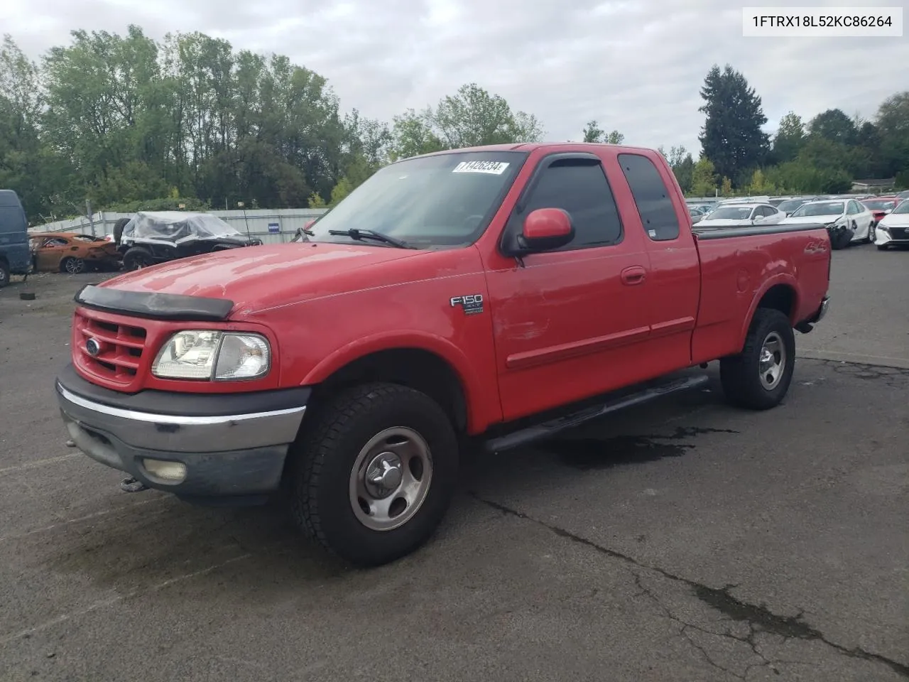 2002 Ford F150 VIN: 1FTRX18L52KC86264 Lot: 71426234