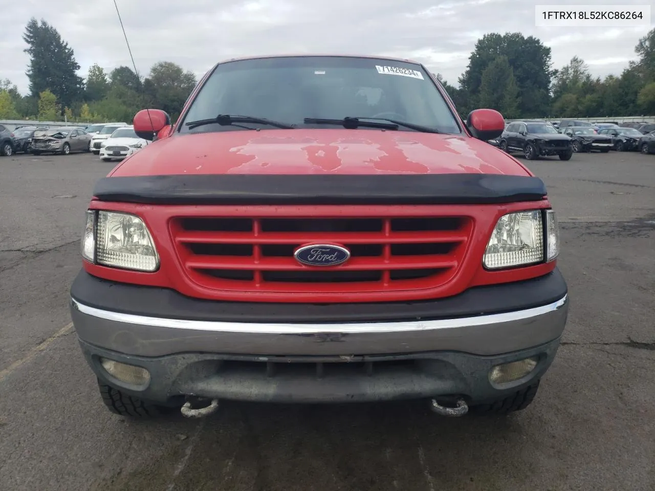 2002 Ford F150 VIN: 1FTRX18L52KC86264 Lot: 71426234