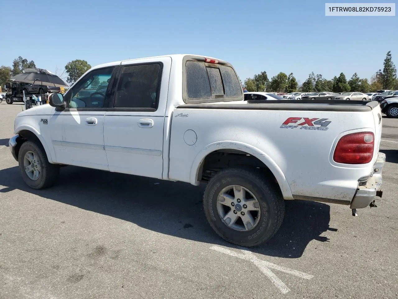 2002 Ford F150 Supercrew VIN: 1FTRW08L82KD75923 Lot: 72031854