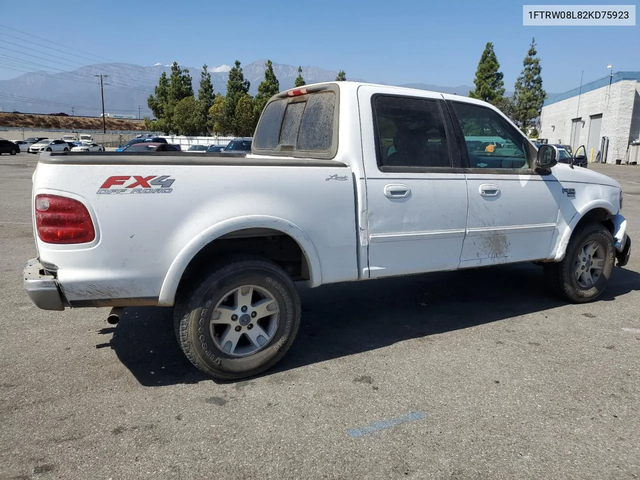 2002 Ford F150 Supercrew VIN: 1FTRW08L82KD75923 Lot: 72031854