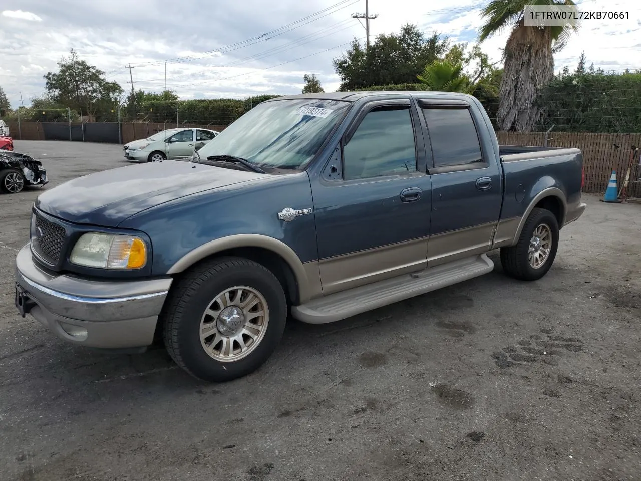 1FTRW07L72KB70661 2002 Ford F150 Supercrew