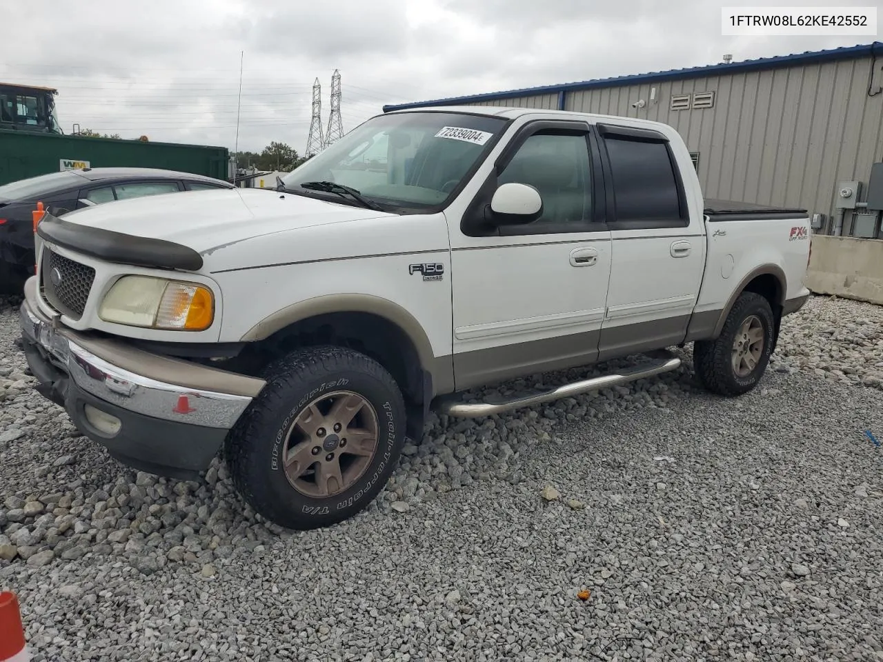 2002 Ford F150 Supercrew VIN: 1FTRW08L62KE42552 Lot: 72339004