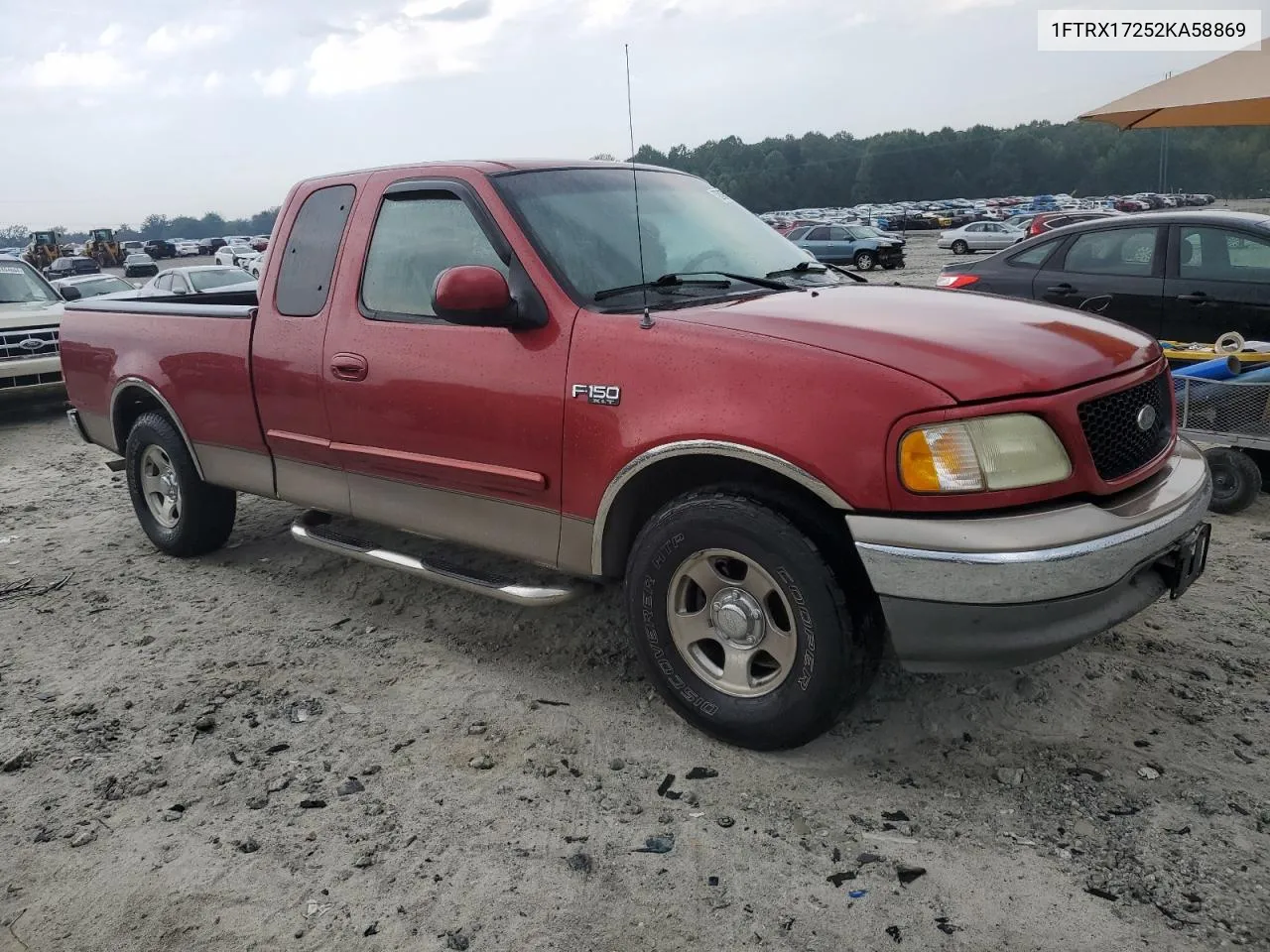 2002 Ford F150 VIN: 1FTRX17252KA58869 Lot: 72787304