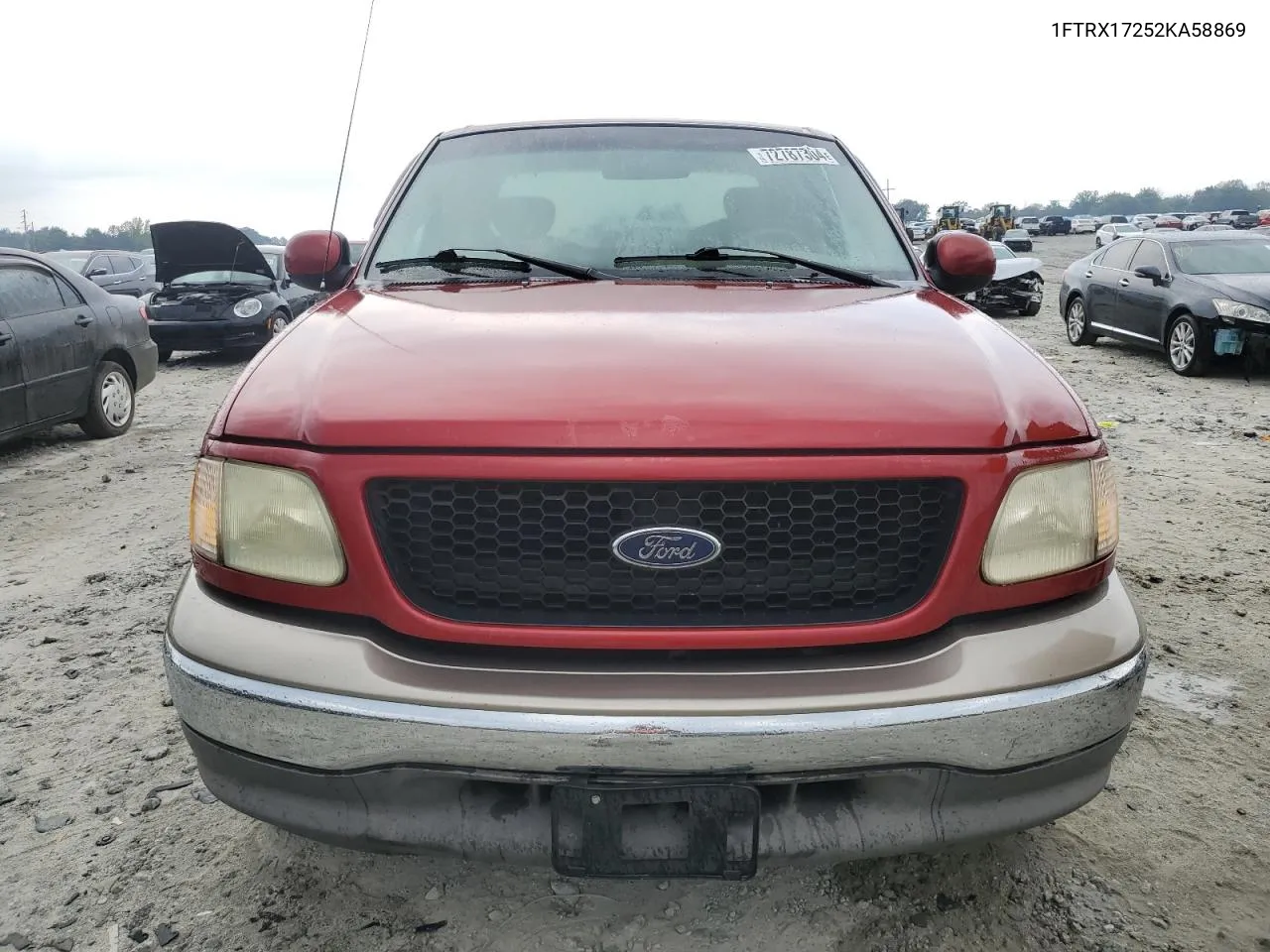 2002 Ford F150 VIN: 1FTRX17252KA58869 Lot: 72787304