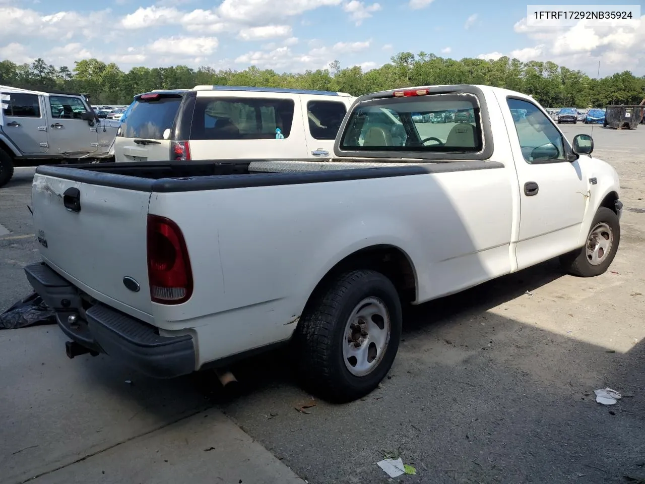 2002 Ford F150 VIN: 1FTRF17292NB35924 Lot: 73295764