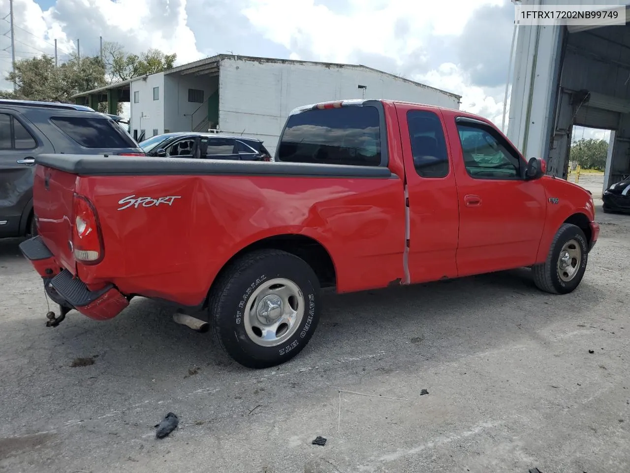 2002 Ford F150 VIN: 1FTRX17202NB99749 Lot: 73460754