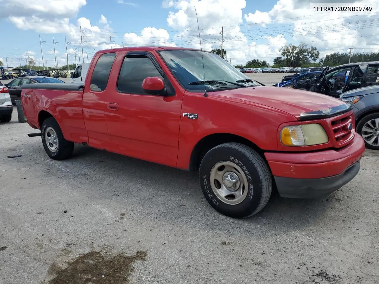 2002 Ford F150 VIN: 1FTRX17202NB99749 Lot: 73460754