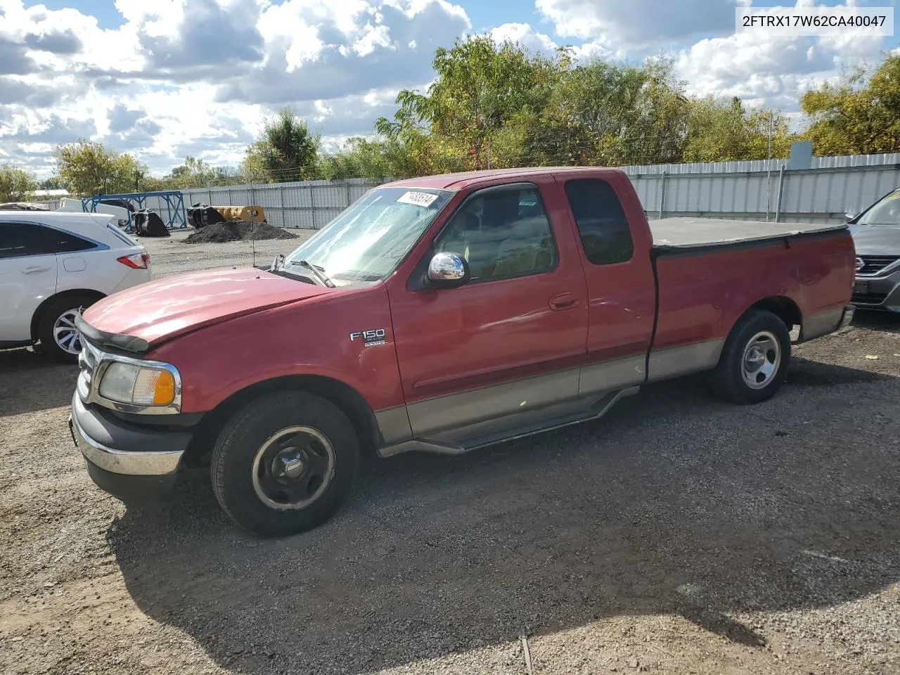 2002 Ford F150 VIN: 2FTRX17W62CA40047 Lot: 73483514