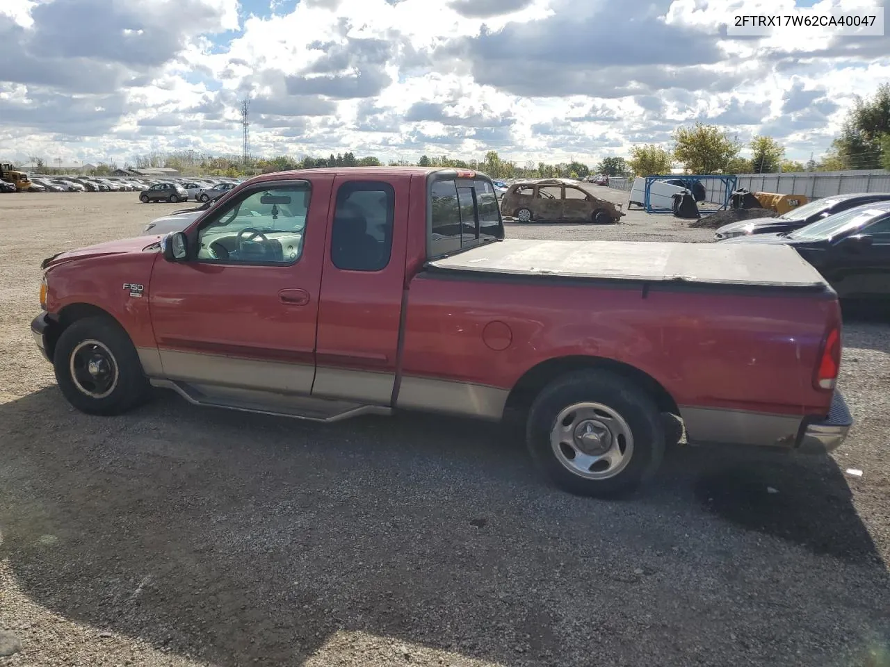 2002 Ford F150 VIN: 2FTRX17W62CA40047 Lot: 73483514