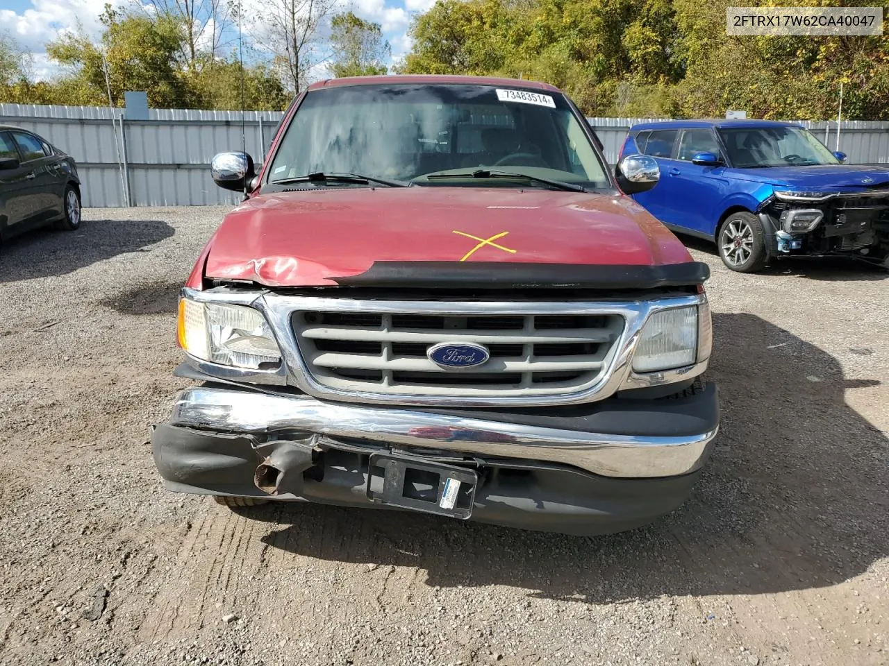 2002 Ford F150 VIN: 2FTRX17W62CA40047 Lot: 73483514