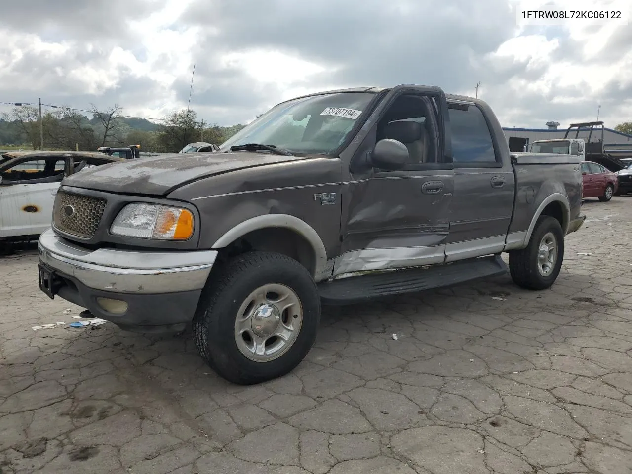 2002 Ford F150 Supercrew VIN: 1FTRW08L72KC06122 Lot: 73707194