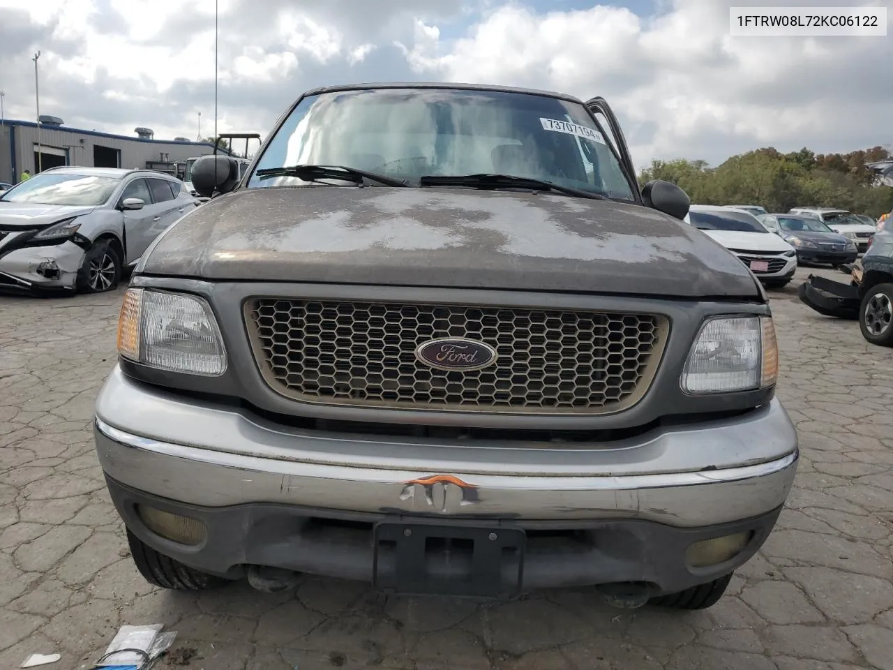 2002 Ford F150 Supercrew VIN: 1FTRW08L72KC06122 Lot: 73707194