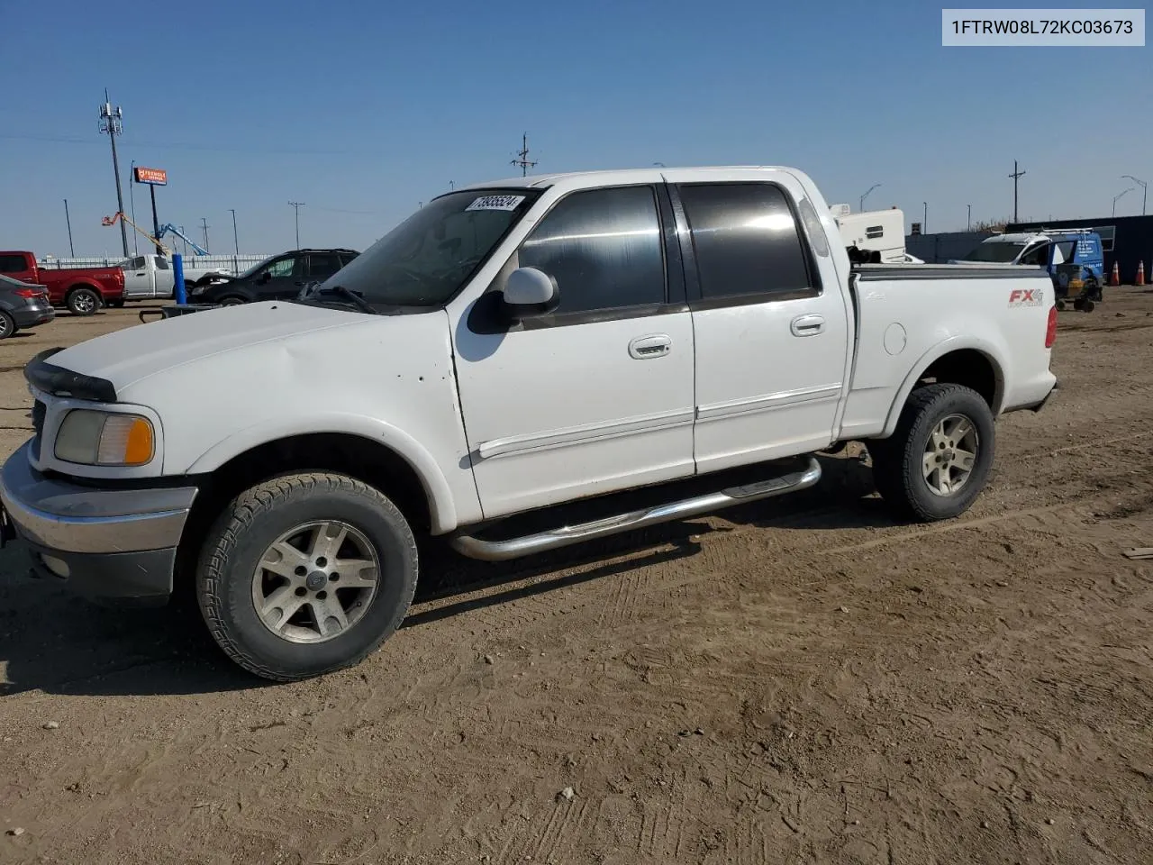 2002 Ford F150 Supercrew VIN: 1FTRW08L72KC03673 Lot: 73935524