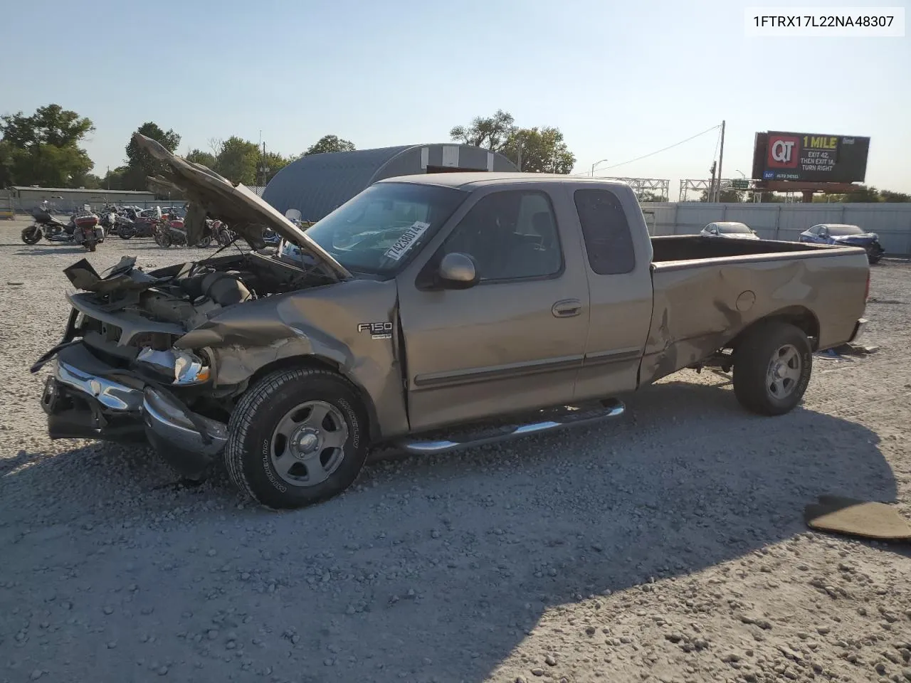 2002 Ford F150 VIN: 1FTRX17L22NA48307 Lot: 74238074