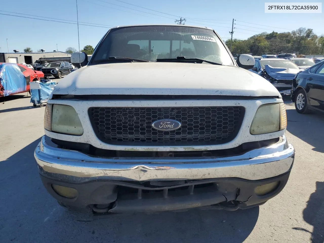 2002 Ford F150 VIN: 2FTRX18L72CA35900 Lot: 74606694