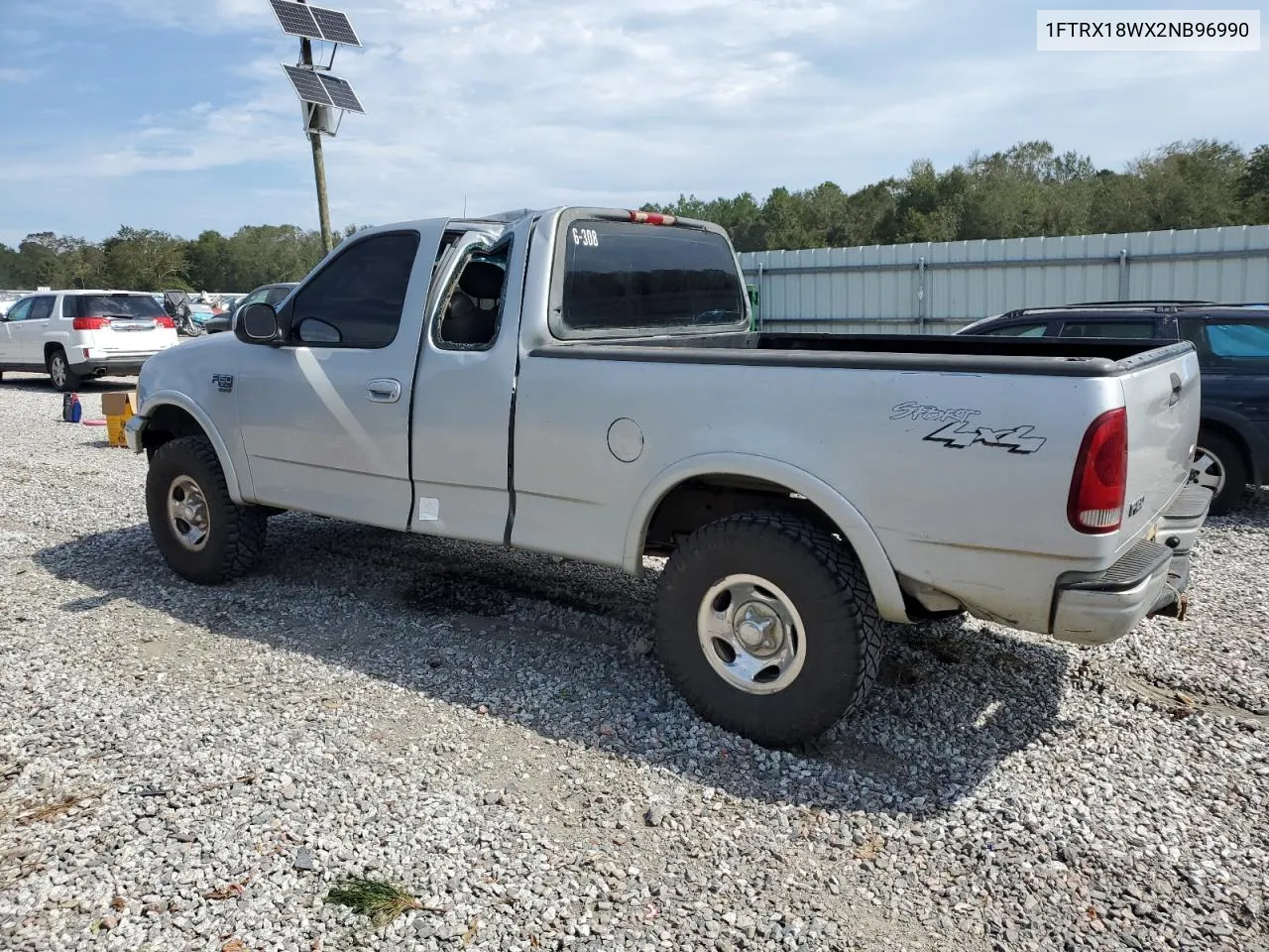 2002 Ford F150 VIN: 1FTRX18WX2NB96990 Lot: 74873684