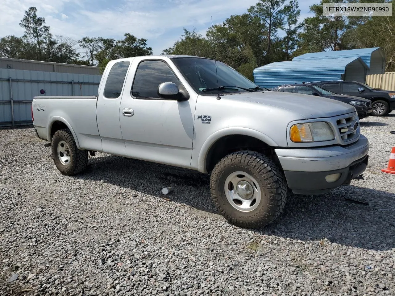 2002 Ford F150 VIN: 1FTRX18WX2NB96990 Lot: 74873684