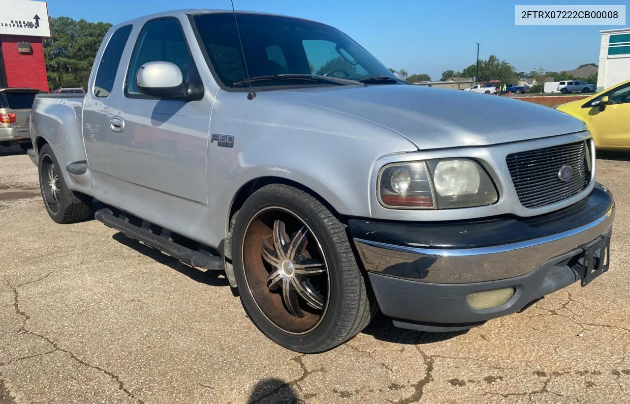 2002 Ford F150 VIN: 2FTRX07222CB00008 Lot: 74999734